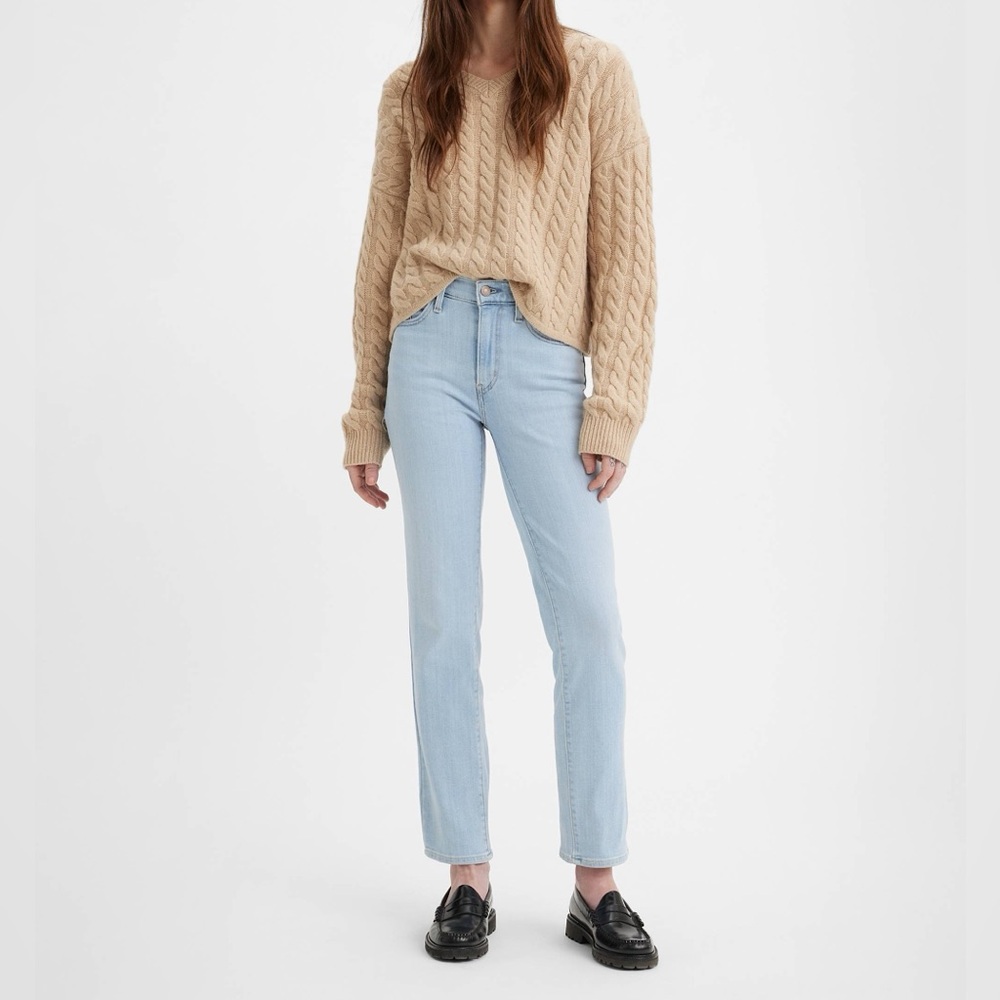 Levi's Women's 724 High Rise Slim Straight Jeans in Color Azure Mood
